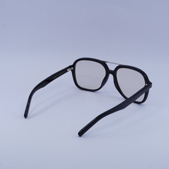 Saint Laurent SL545 001 Sunglasses Black Aviator Frame, Light Yellow Lenses - Picture 14 of 15